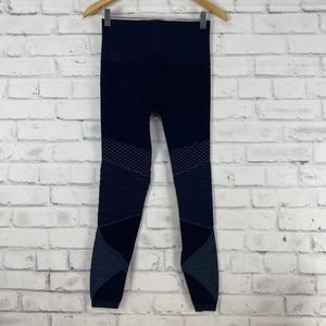 Spanx Leggings Women's Size Medium‎ Pants Blue Seamless Moto Stretch Yoga